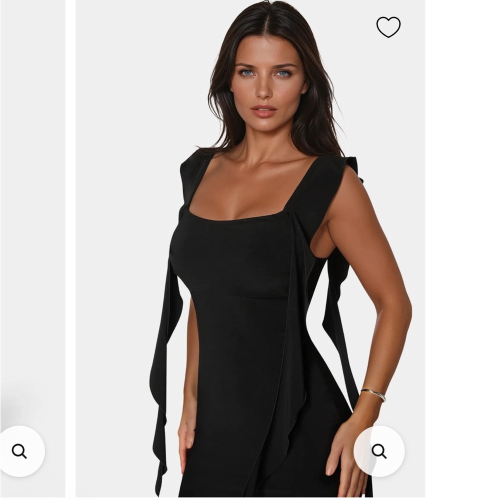 Bebe Dress - Cascade Ruffle Knit Slip - Picture 4 of 12